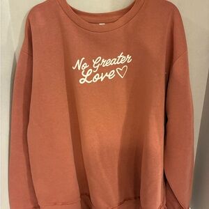 No Greater Love Pullover Sweatshirt - Dusty Rose